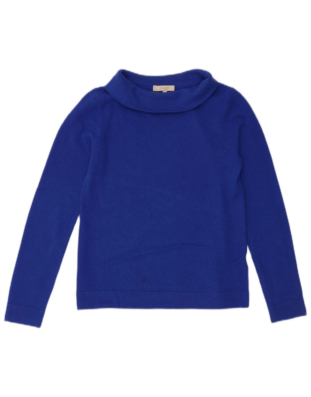 Maglione maglione a collo alto da donna HOBBS UK 10 piccolo lana blu