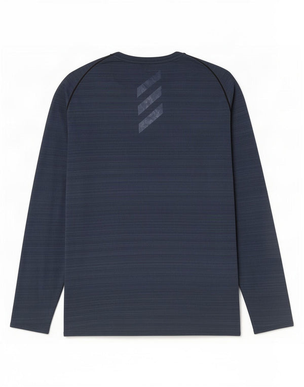 Adidas Aeroready Top da uomo a maniche lunghe grande blu navy gessato