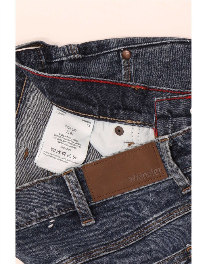 Jeans slim da uomo Wrangler W30 L30 cotone blu