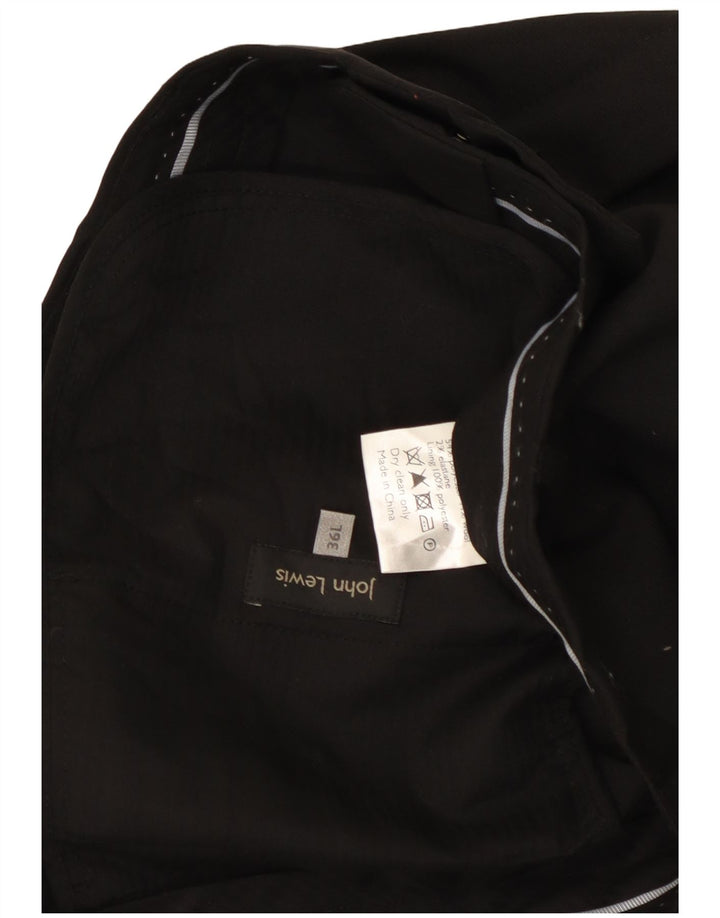 Pantaloni da abito dritti da uomo JOHN LEWIS W36 L33 poliestere nero