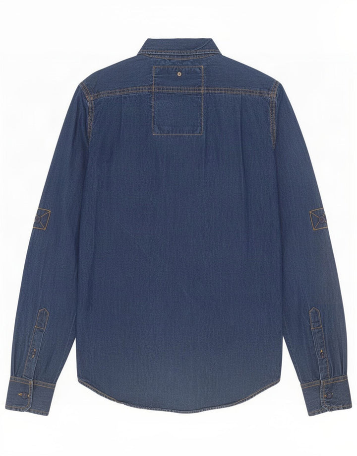 Camicia di jeans da uomo Superdry piccola in cotone blu