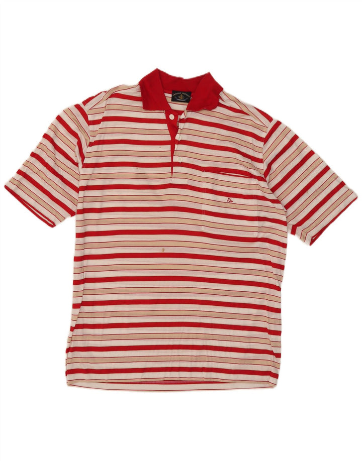 Polo Uomo Amerigo Vespucci Cotone Rigato Rosso Medio