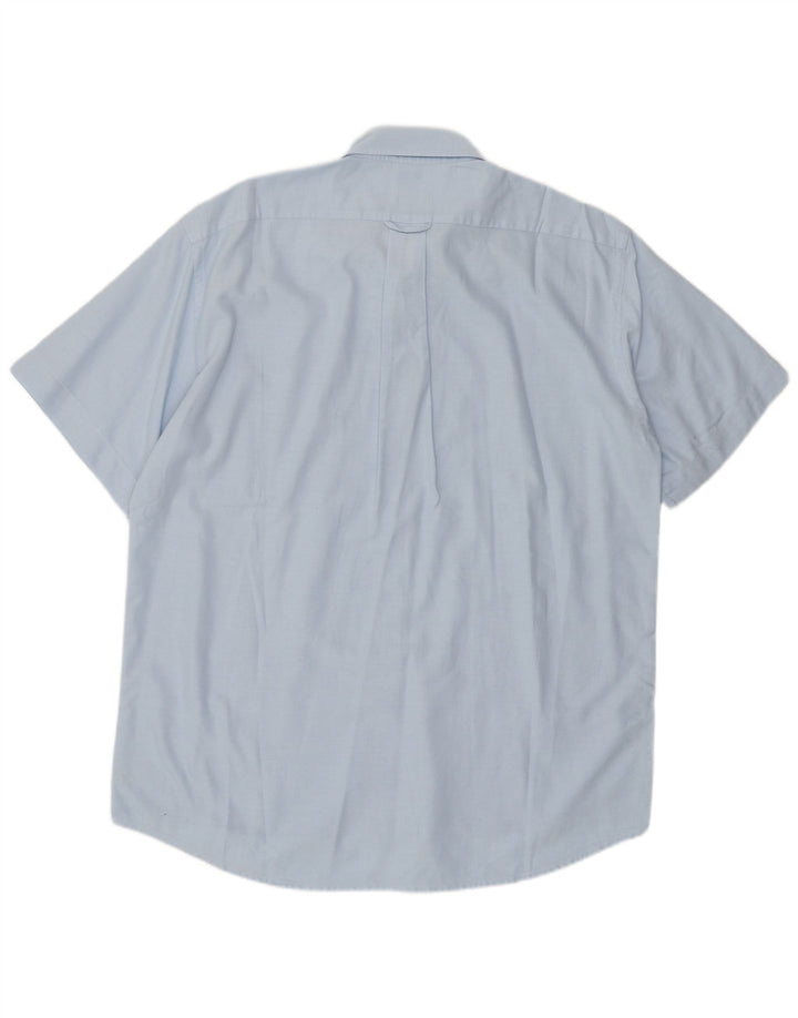 Camicia a maniche corte da uomo Lacoste taglia 41 grande in cotone blu