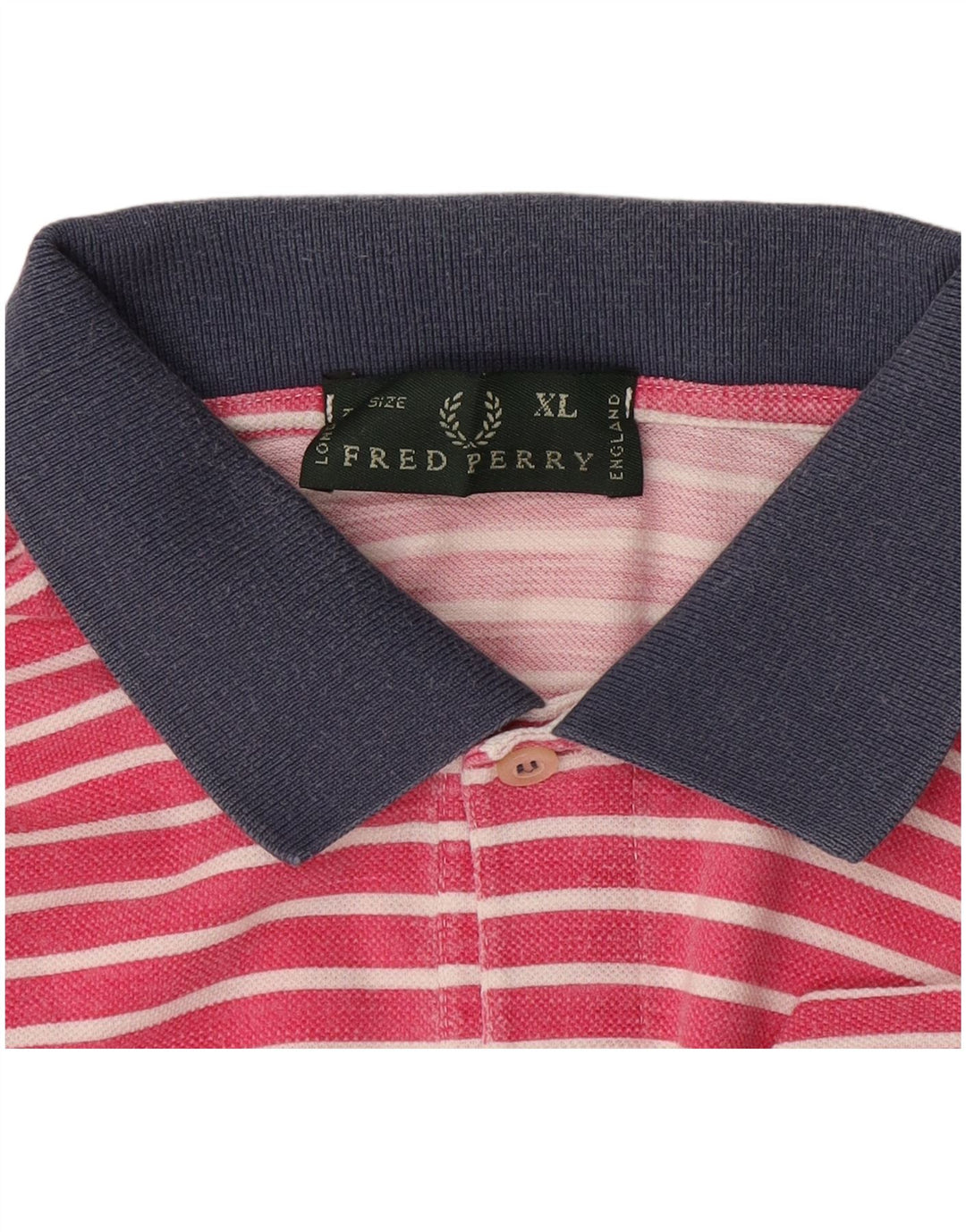 Polo da rugby da uomo Fred Perry XL a righe rosa