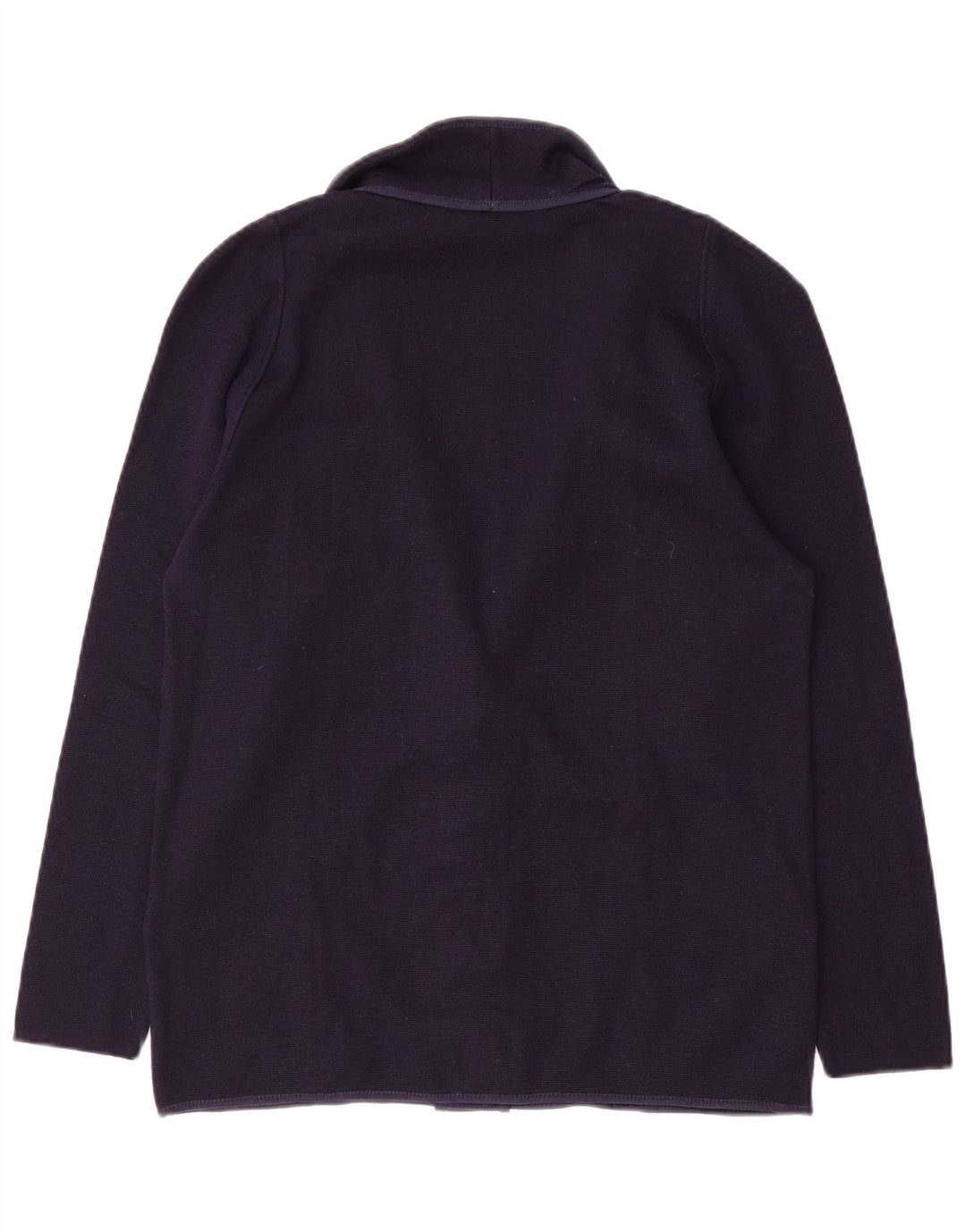 Maglione cardigan da donna vintage IT 46 Large blu navy in poliacrilico