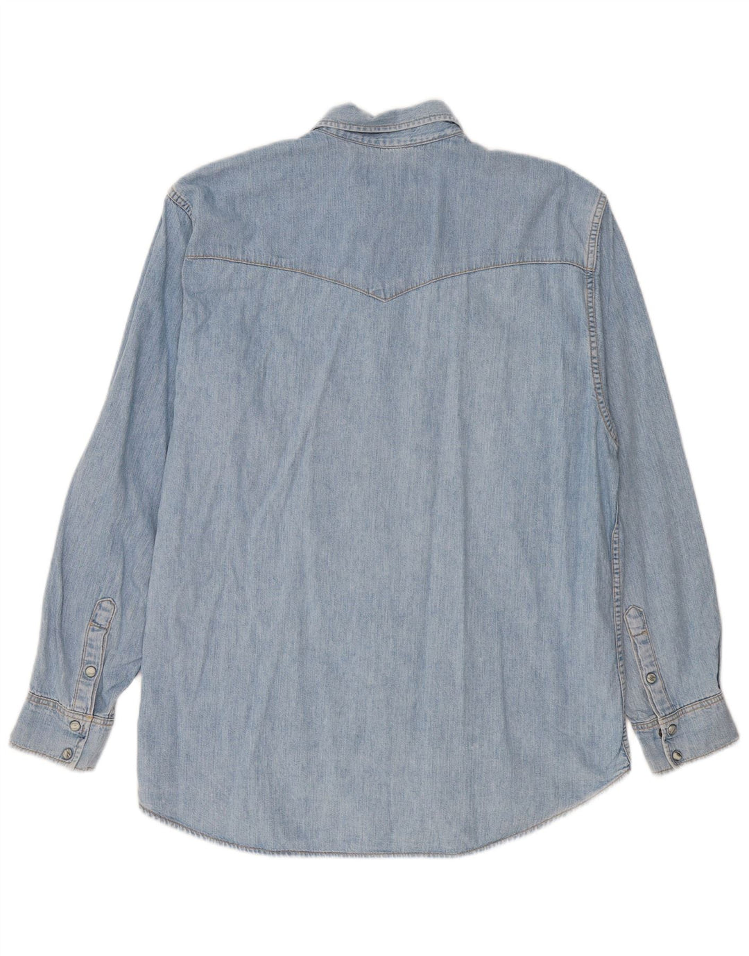 Camicia in denim da uomo Lee grande in cotone blu