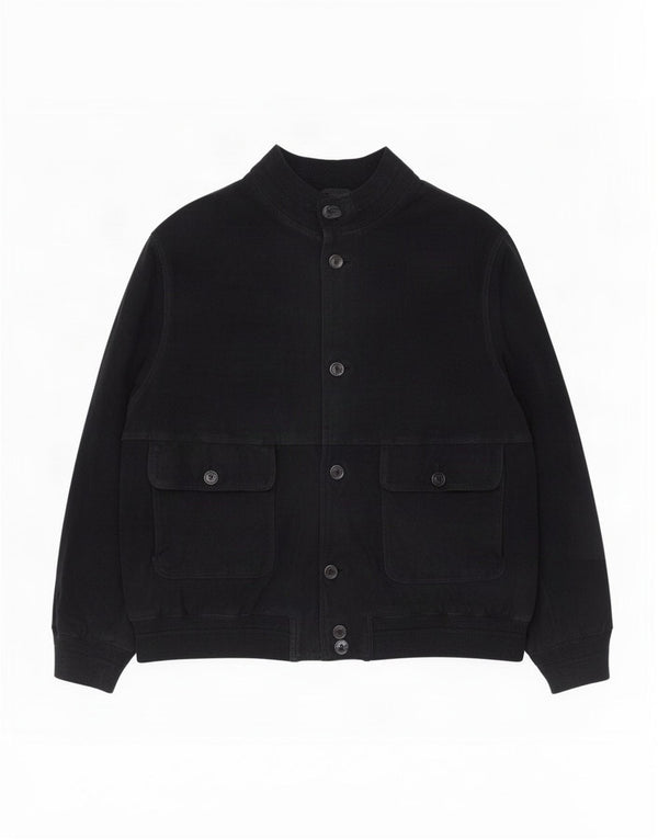 Vintage Mens Suede Bomber Jacket UK 38 Medium Black