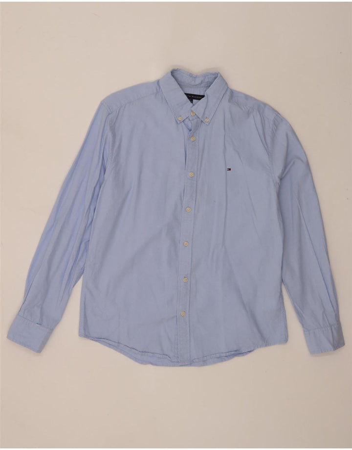 TOMMY HILFIGER Mens Shirt Medium Blue Cotton Vintage Tommy Hilfiger and Second-Hand Tommy Hilfiger from Messina Hembry 
