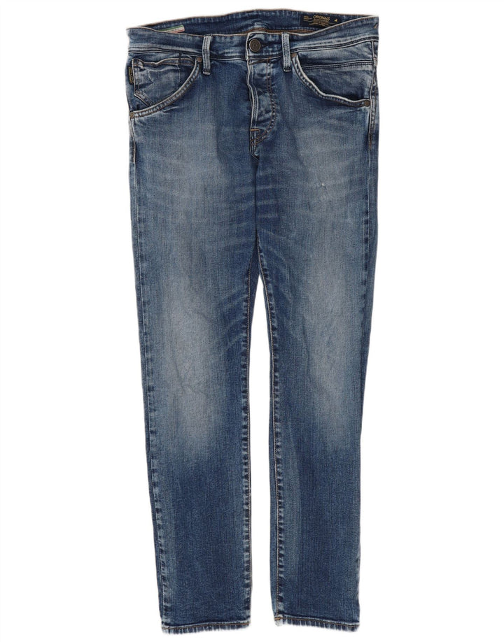 JACK & JONES Jeans slim da uomo W32 L30 Blu cotone