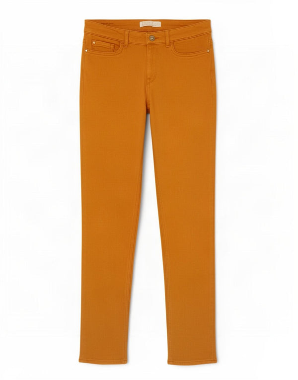 Pantaloni casual skinny da donna Zara EU 36 XS W26 L30 cotone arancione