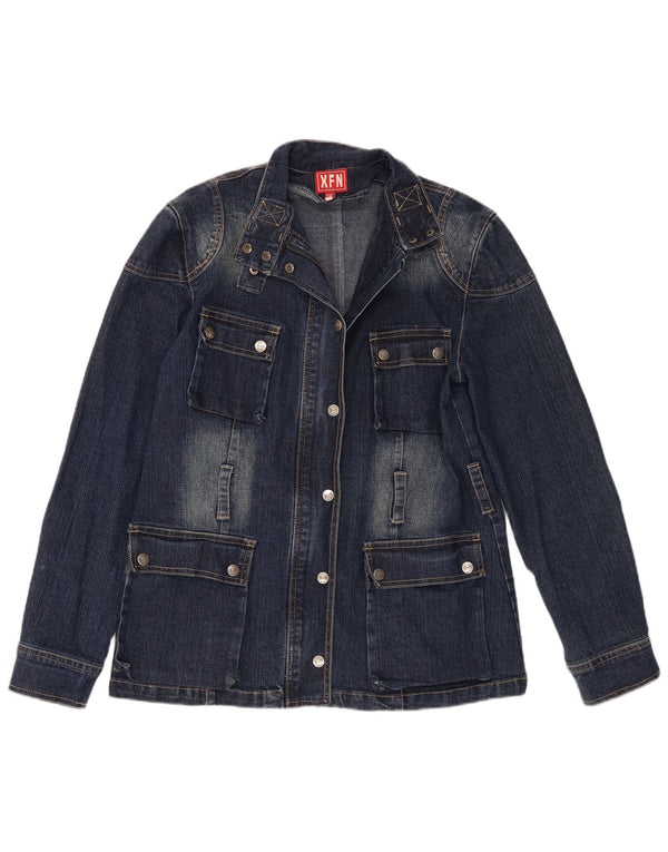 Giacca di jeans da donna XFN Jeans UK 18 XL Cotone blu navy