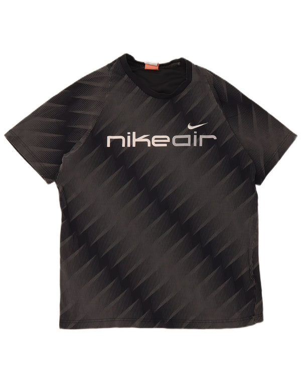 T-shirt grafica da uomo Nike Top UK 42/44 cotone a righe grandi grigie