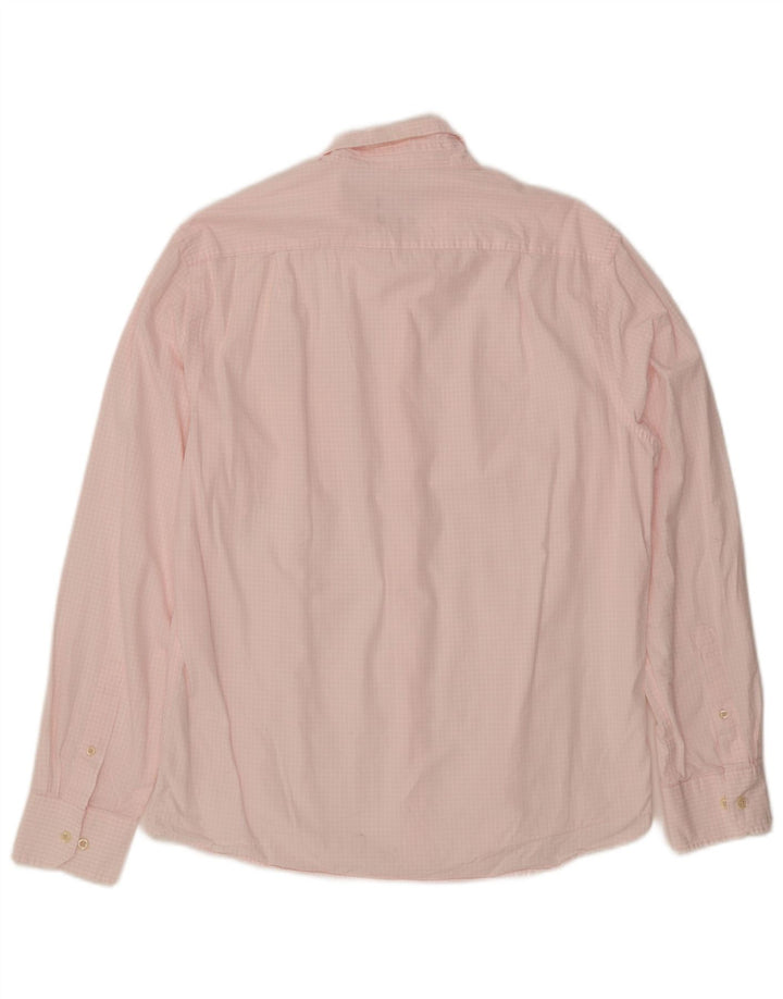Camicia slim fit da uomo IZOD grande in cotone a quadretti rosa