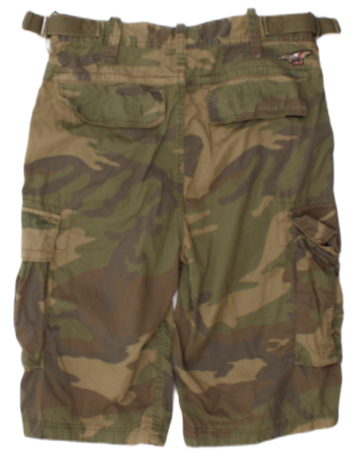 Pantaloncini cargo da uomo Tommy Hilfiger W32 cotone kaki medio