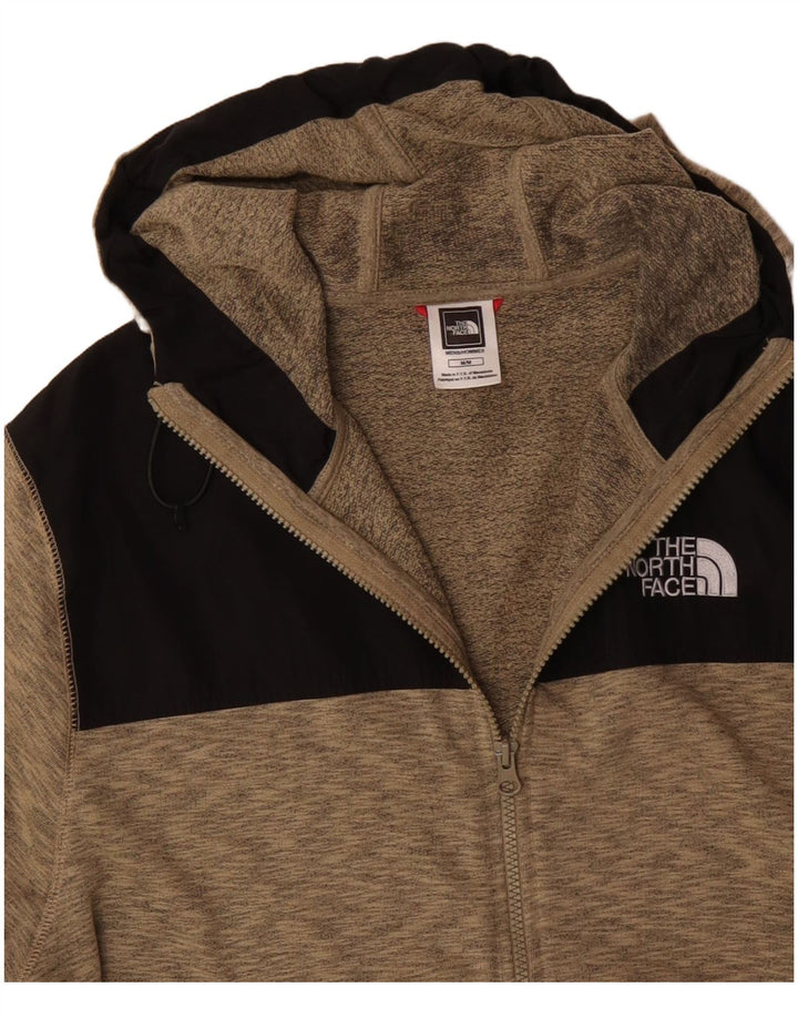 THE NORTH FACE Felpa con cappuccio e zip da uomo in cotone color block marrone medio
