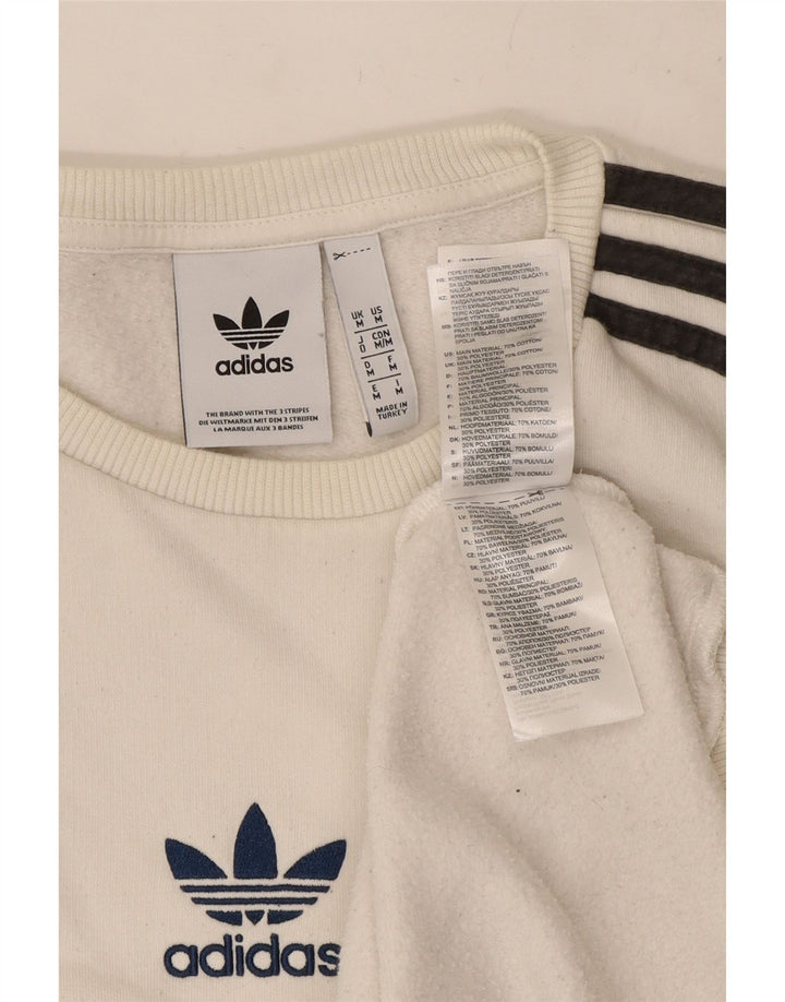 Felpa Adidas Uomo Maglione Cotone Bianco Medio