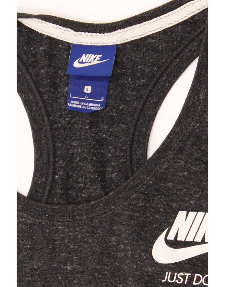 Canotta Nike da donna UK 14 grande grigio screziato