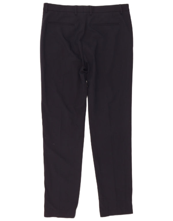 Pantaloni da abito affusolati da uomo Zara EU 40 medi W31 L31 blu navy classici
