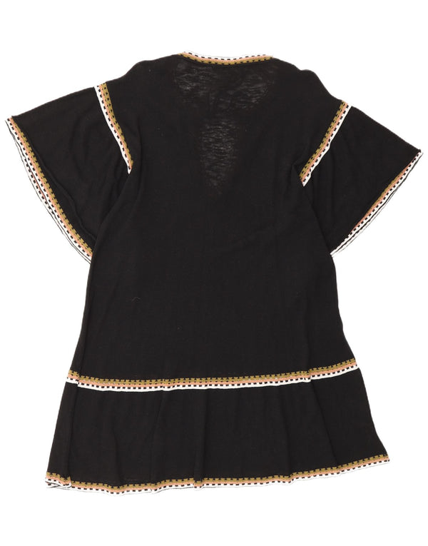 Abito a trapezio da donna Zara UK 16 grande cotone nero