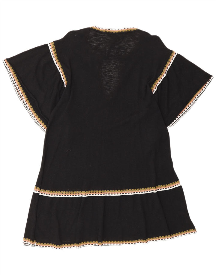 Abito a trapezio da donna Zara UK 16 grande cotone nero