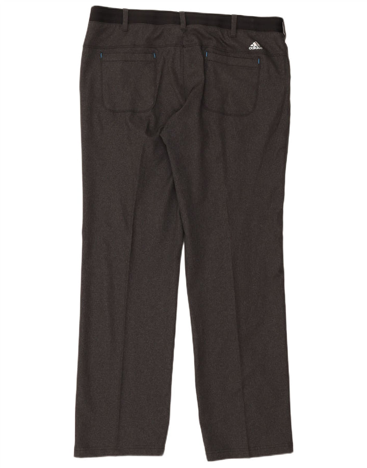Pantaloni casual dritti da uomo Adidas W38 L34 poliestere grigio