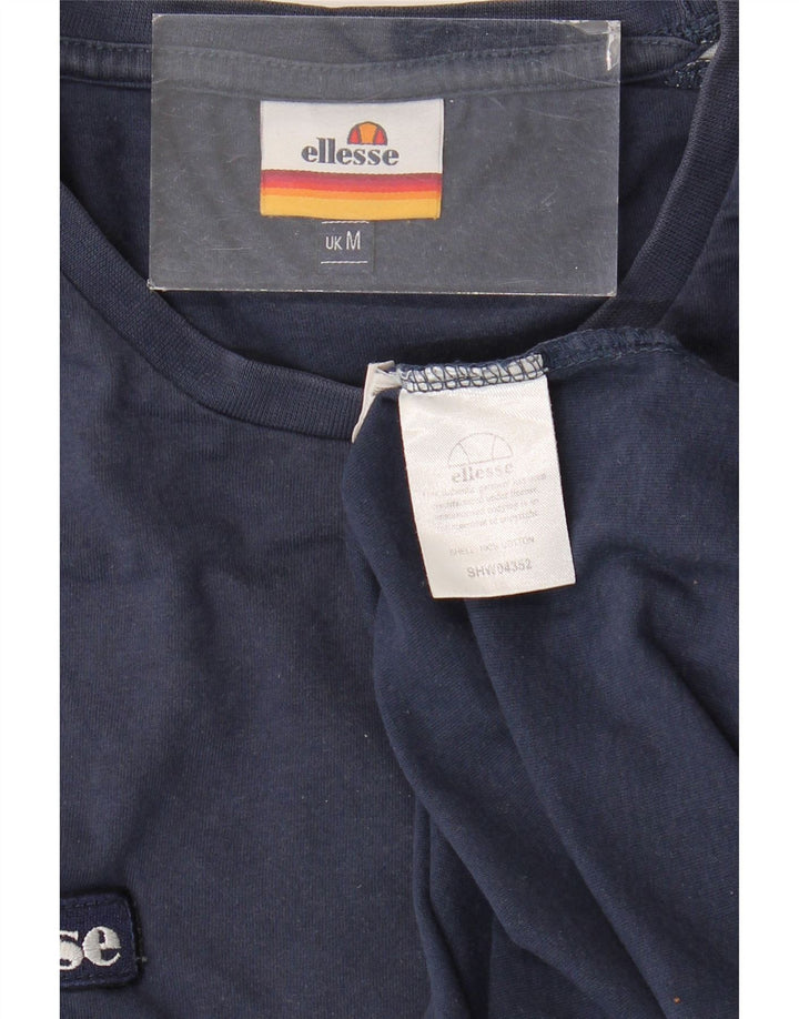 ELLESSE T-shirt da uomo Top in cotone color block medio blu navy