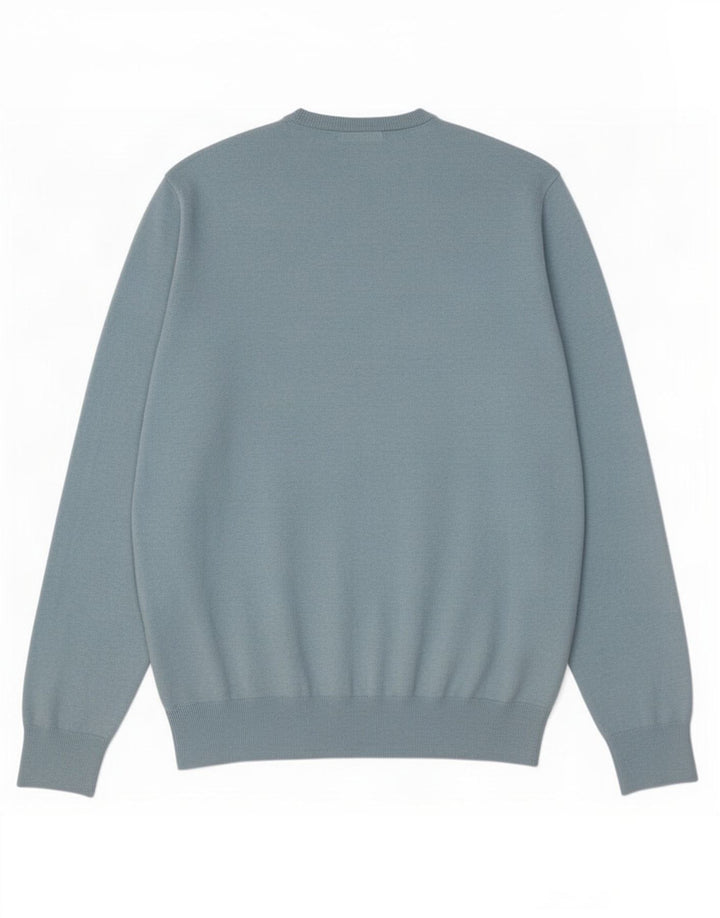Maglione da uomo con scollo a V Marks & Spencer in cotone blu medio