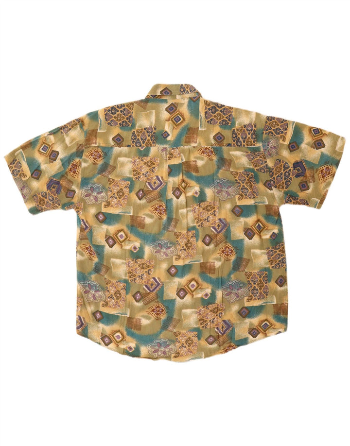 Camicia basic da uomo a maniche corte XL multicolore geometrica