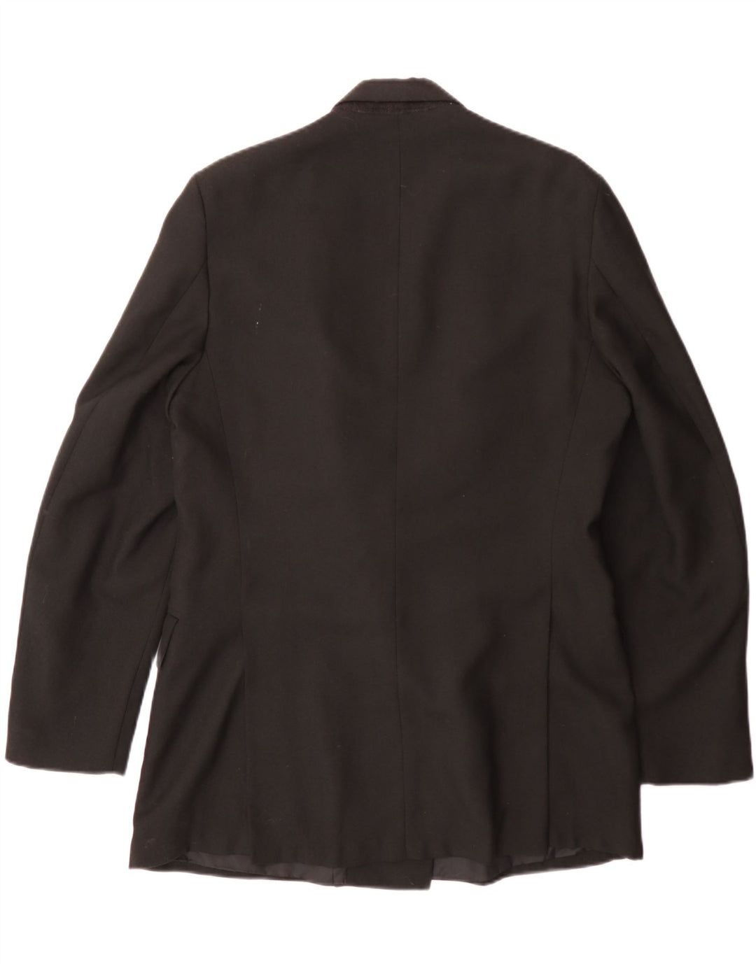 VINTAGE Womens Double Breasted Blazer Jacket UK 14 Medium Black