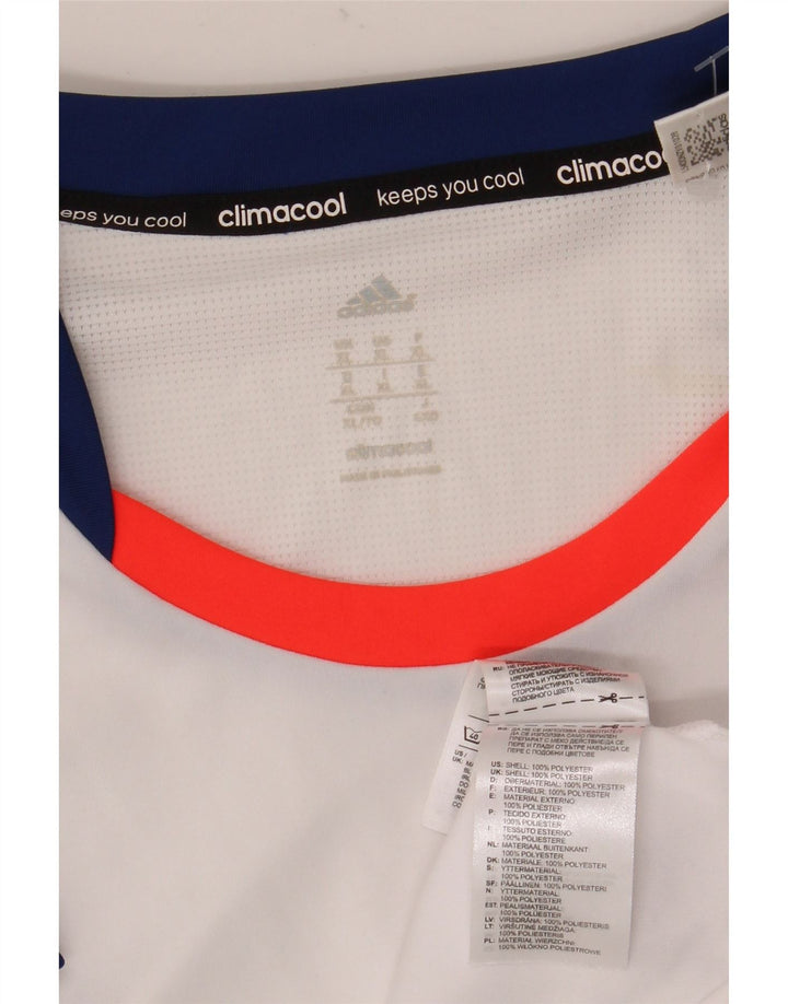 T-shirt Adidas Climacool da uomo Top XL poliestere color block bianco