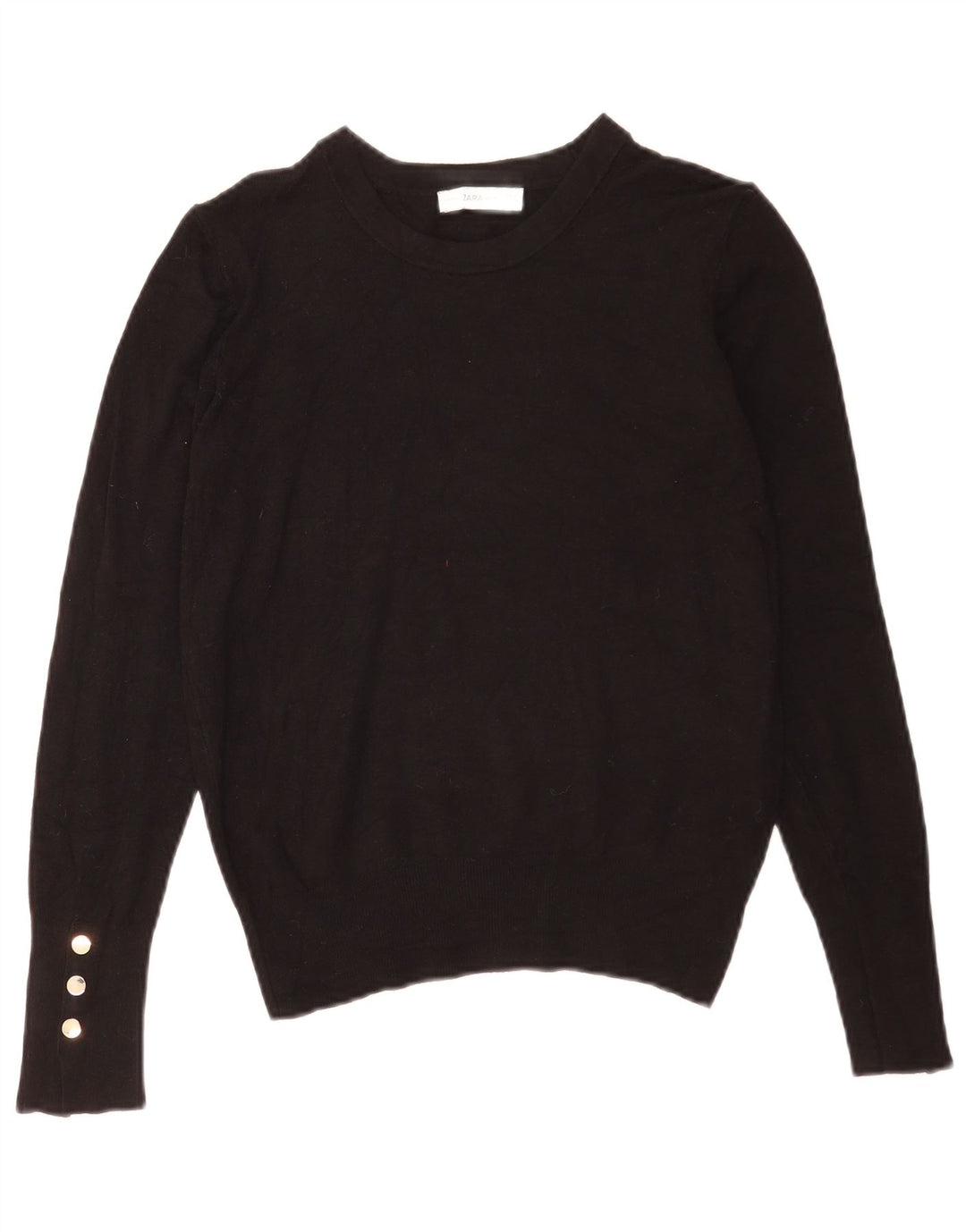 Maglione maglione con scollo a barca da donna Zara UK 12 medio nero