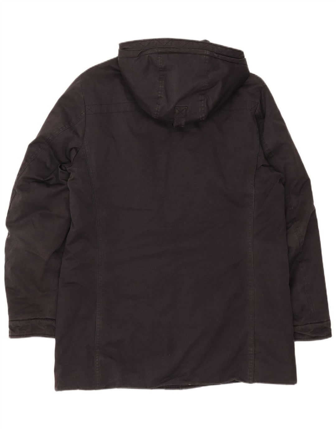 Giacca Parka da uomo con cappuccio Trussardi Jeans UK 40 Large Grigia