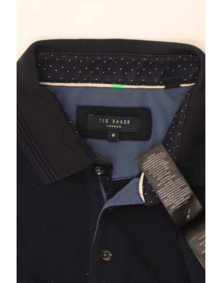 Polo da uomo Ted Baker taglia 6 2XL cotone blu navy