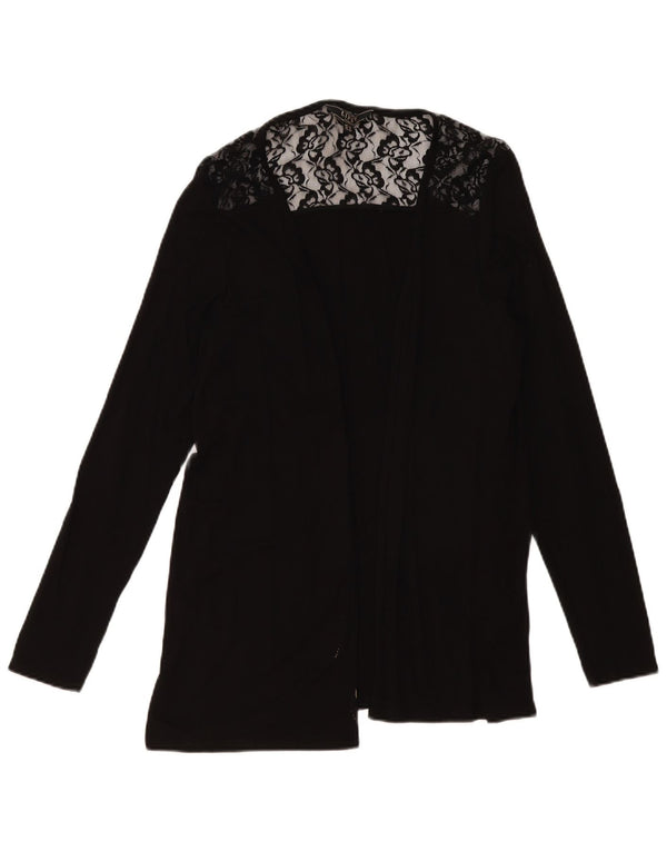 Maglione cardigan aperto da donna Lipsy UK 14 Viscosa floreale nera media