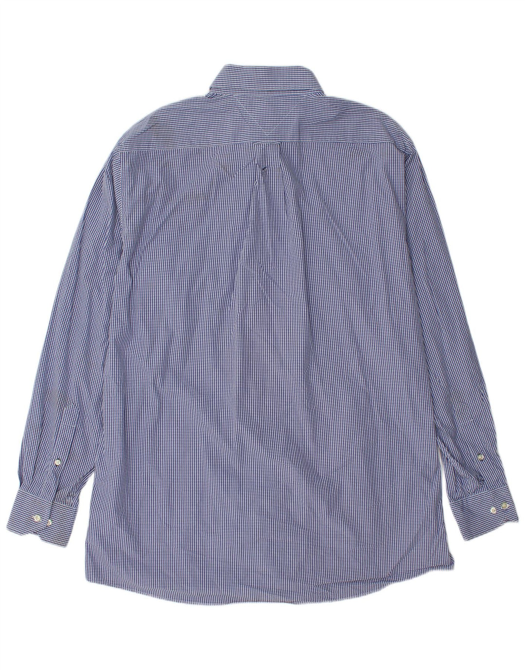 Camicia alta da uomo Tommy Hilfiger taglia 17 XL cotone a quadretti blu