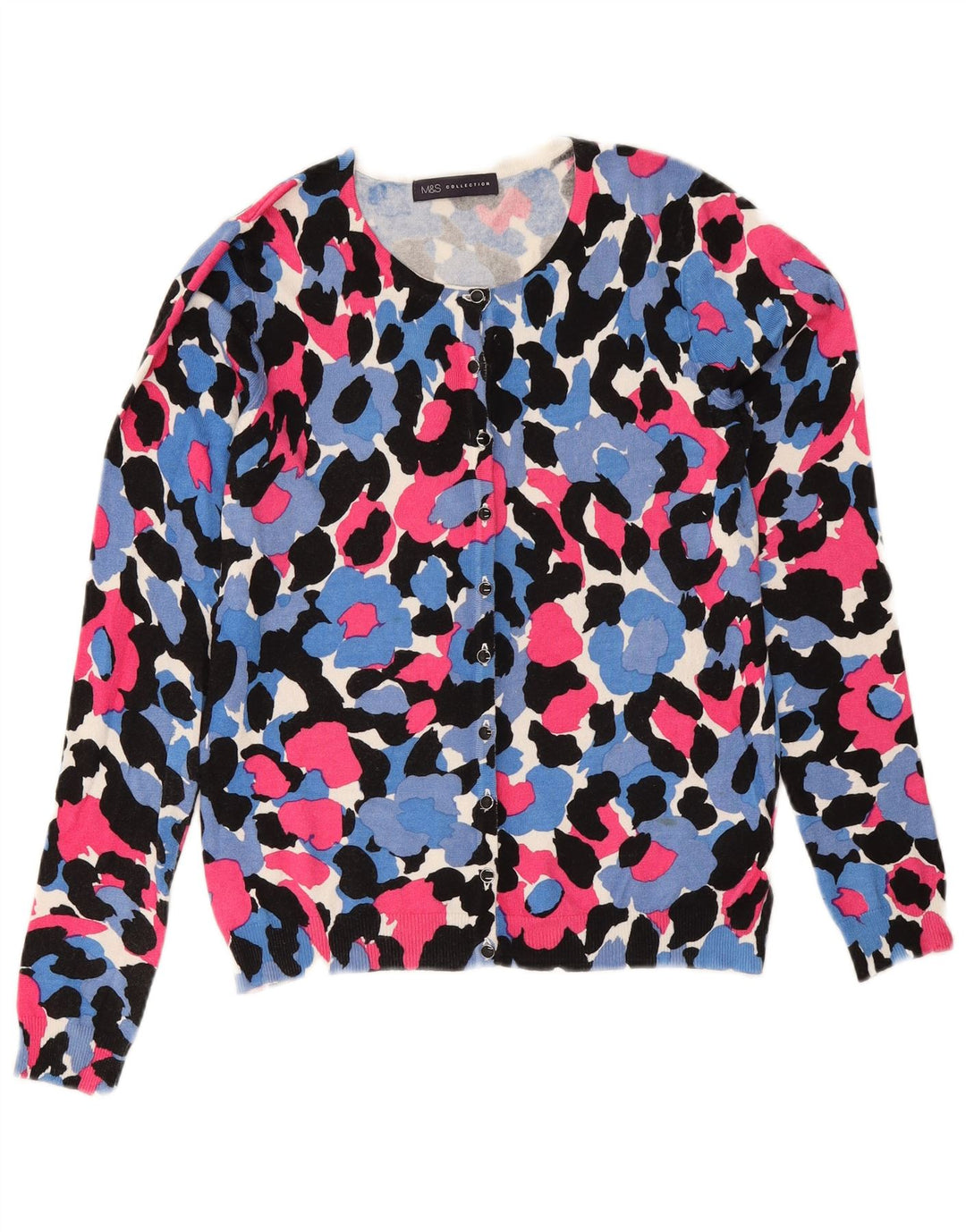 Maglione cardigan da donna Marks & Spencer UK 8 piccolo floreale multicolore