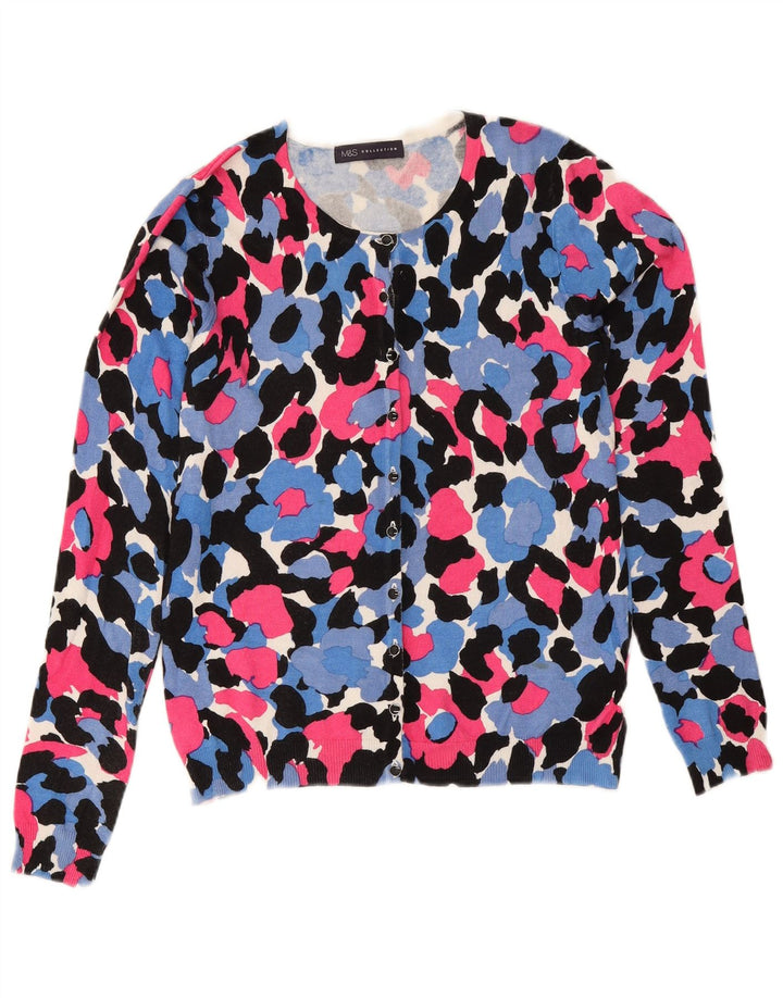 Maglione cardigan da donna Marks & Spencer UK 8 piccolo floreale multicolore
