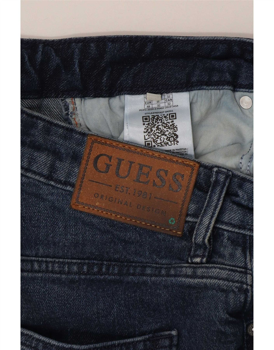 Jeans slim da uomo Guess W32 L31 cotone blu