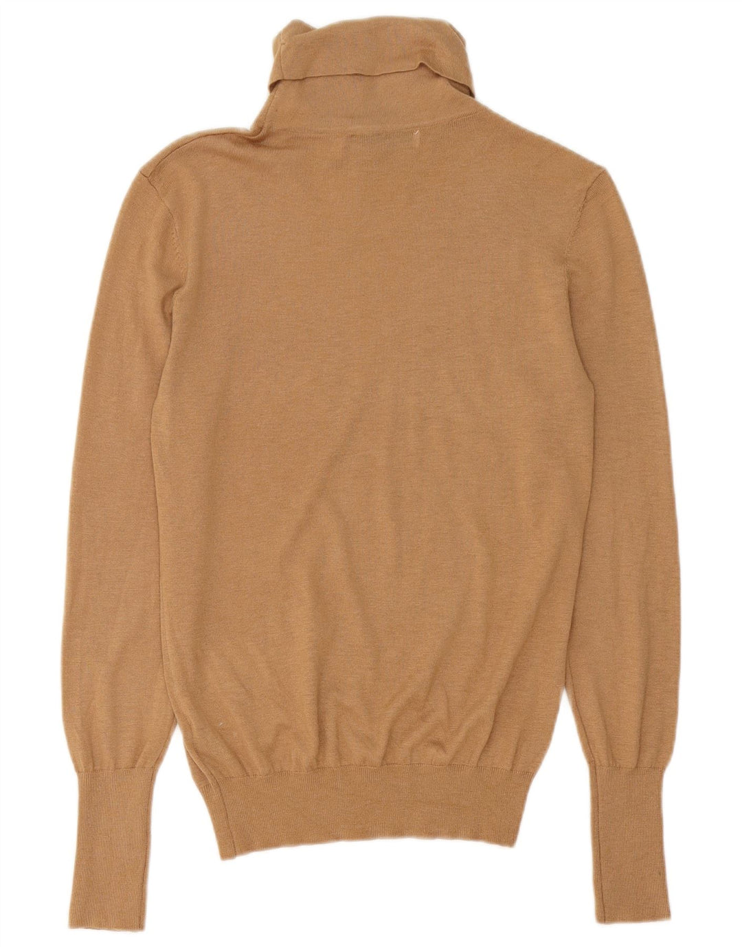 Maglione maglione a collo alto da donna Zara UK 16 grande marrone modal