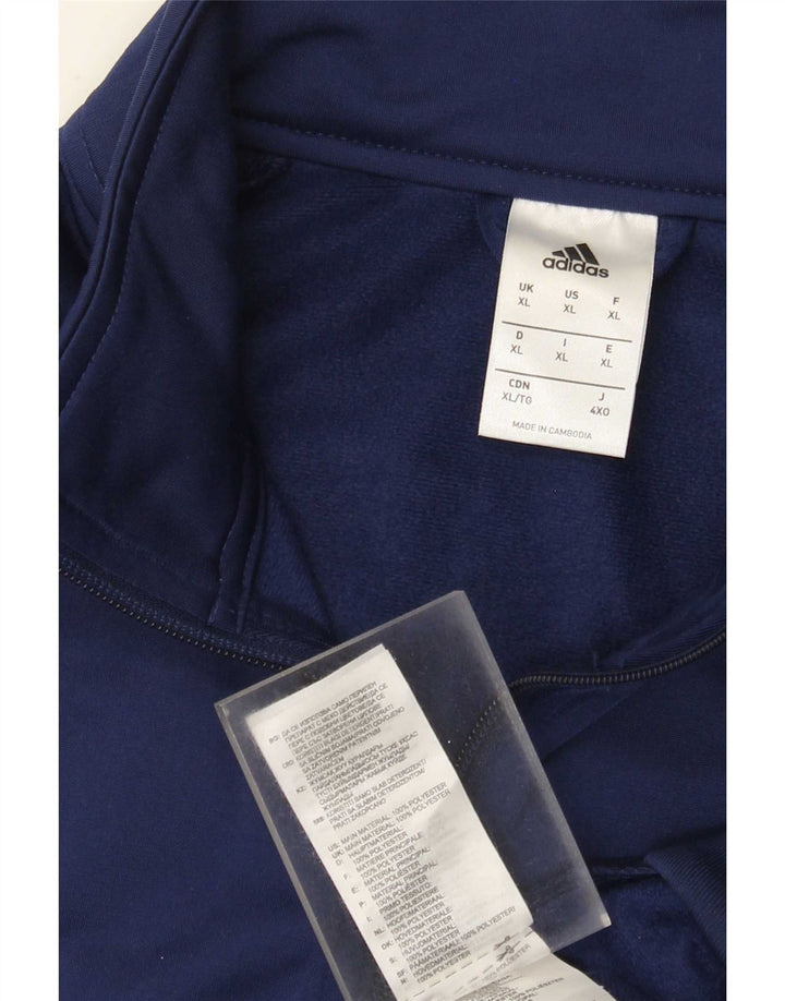 Giacca da ginnastica da uomo Adidas XL in poliestere blu navy
