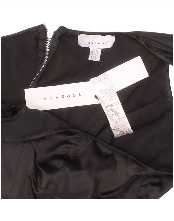 Topshop Corsetto corto da donna Top UK 6 XS Poliestere nero