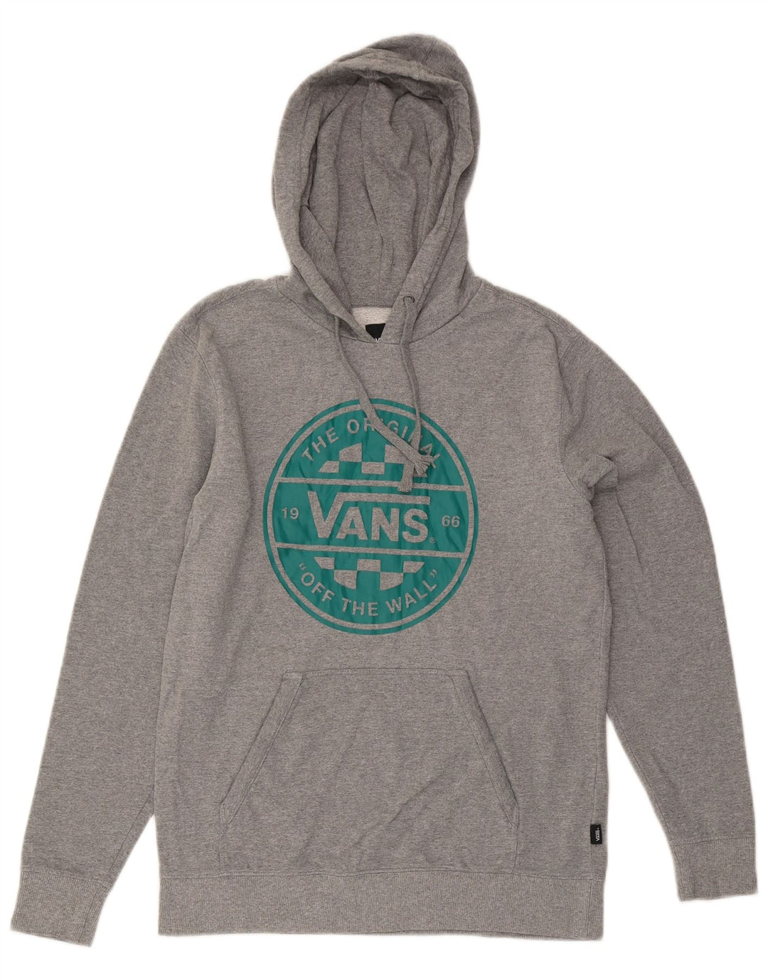 Felpa con cappuccio grafica da uomo VANS XS in cotone grigio