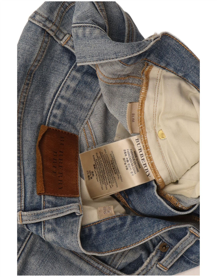 Jeans slim da uomo Burberry W30 L32 cotone blu