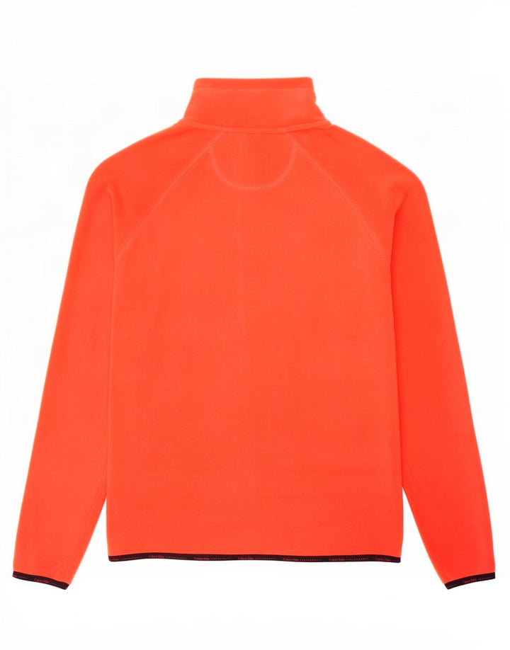 Giacca in pile grafica da donna Calvin Klein UK 14 poliestere rosso medio