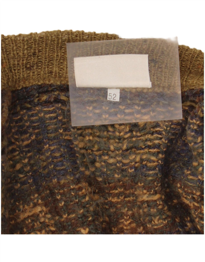 Maglione cardigan senza maniche da uomo NANI BON IT 52 Large Khaki Fair Isle