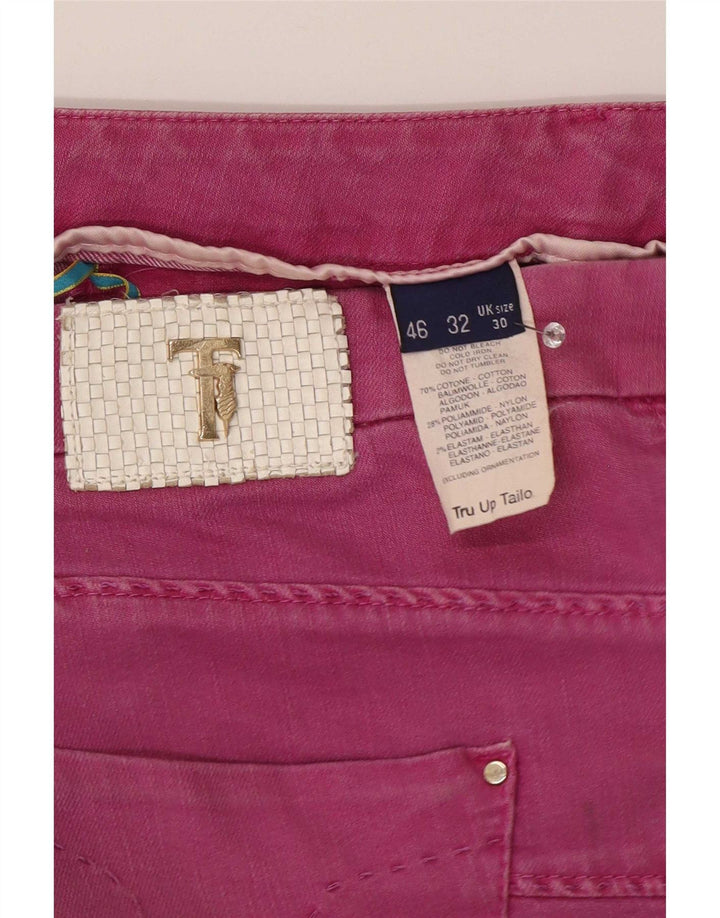 Jeans Straight Donna Trussardi W30 L30 Cotone Rosa