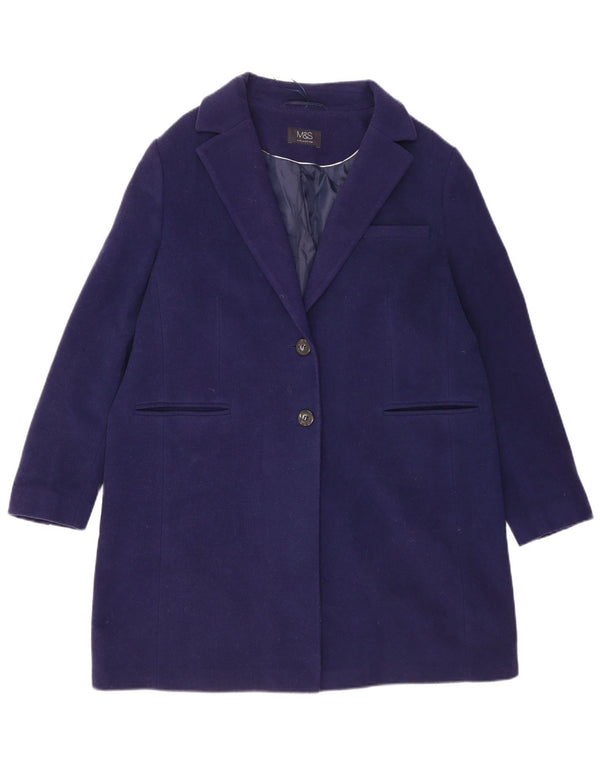 Soprabito oversize da donna Marks & Spencer UK 16 grande lana blu