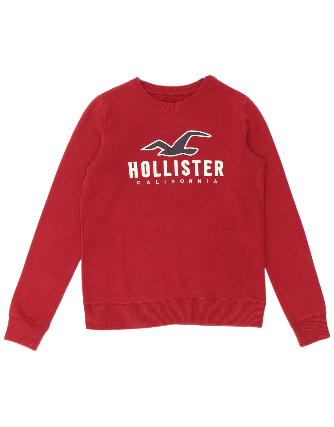 Felpa con grafica da uomo HOLLISTER XS in cotone bordeaux