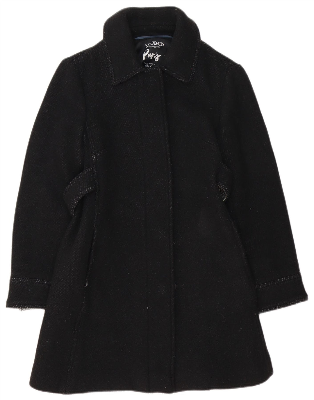 Max&Co. Soprabito da donna UK 8 piccolo in lana nera