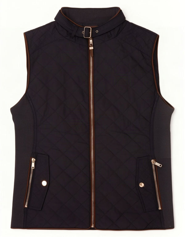 Gilet imbottito da donna Zara UK 14 grande blu navy